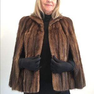 Vintage Genuine Mink Cape Circa 1950s